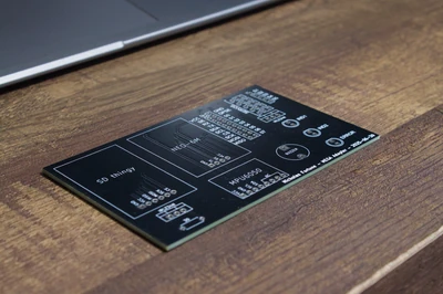 A photo of the Dragonfly V0 PCB