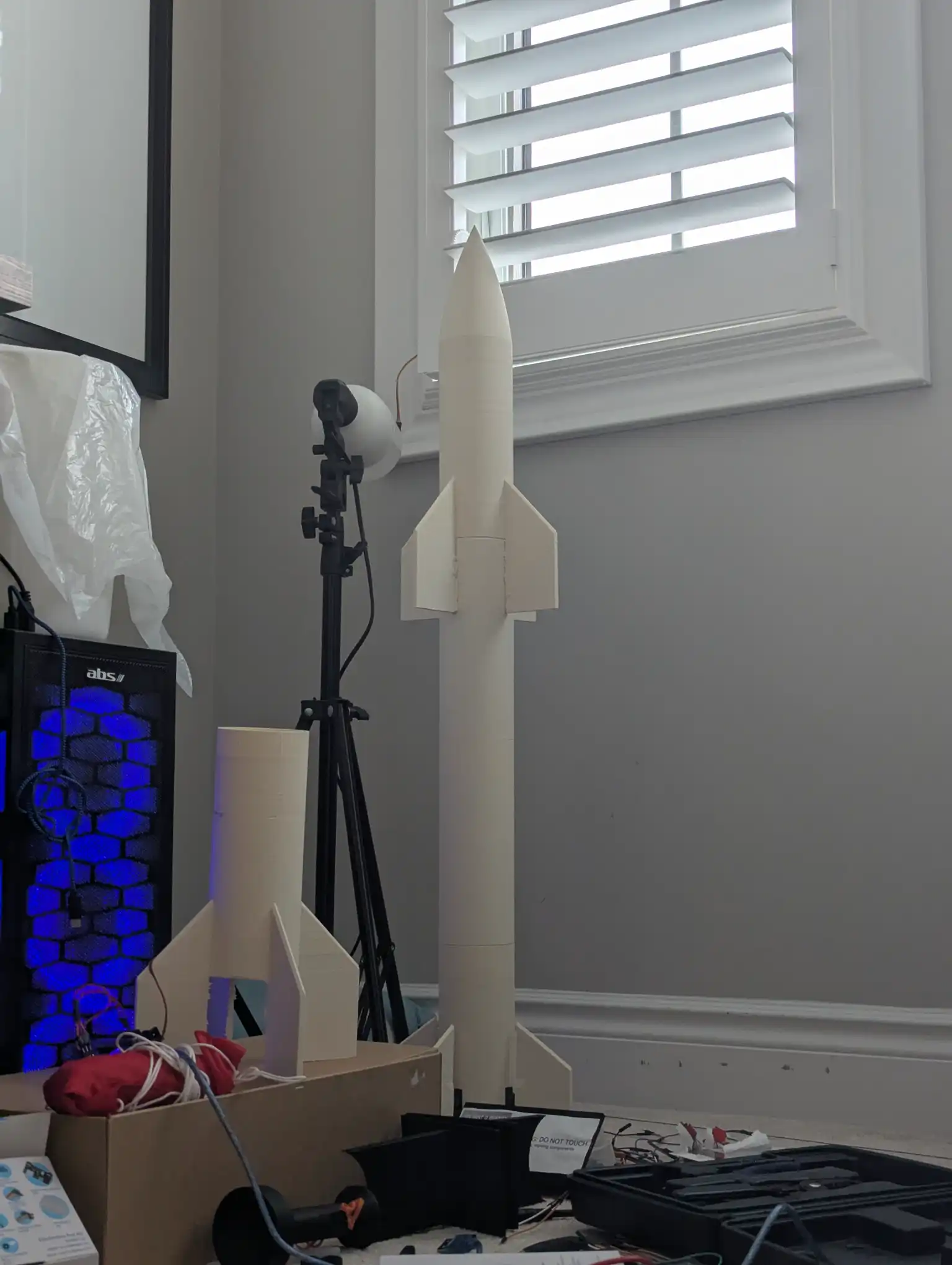 A photo of Nicholas Fortune's anti-drone missile