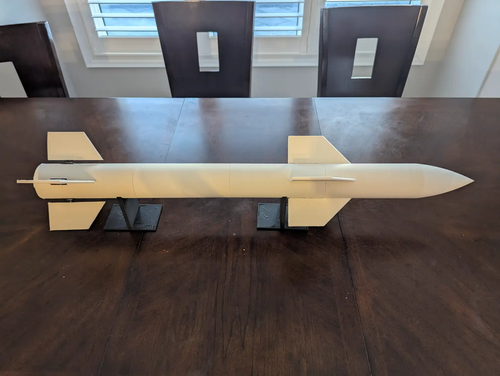 A photo of Nicholas Fortune's anti-drone missile